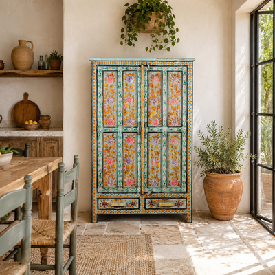Siyan - Handbeschilderde Boho Kast 