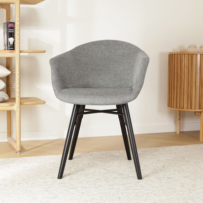 Eetkamerstoel Nena-Otis - zwart houten onderstel