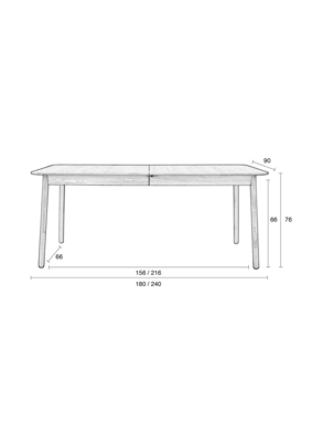 Zuiver Glimps Tafel