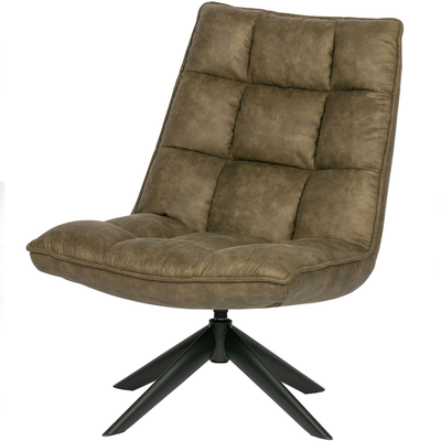 Jouke draaifauteuil chenille structuur roestbruin [fsc]