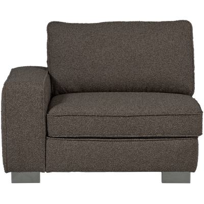 Lazy 1-zits element met arm links boucle antraciet
