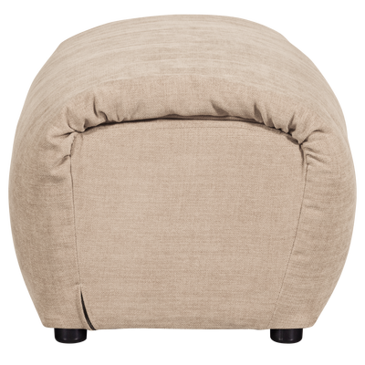 Baggy hocker geweven stof naturel melange