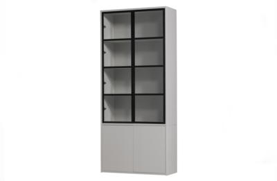 Vitrinekast Basic grenen 4 deurs