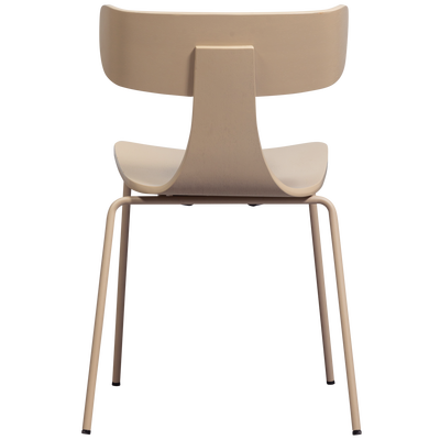 Form houten stoel met metalen poot naturel