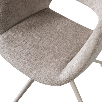 Eliva eetkamerstoel structure velvet paars - set van 2