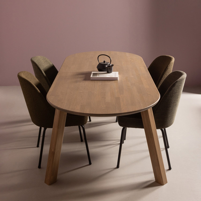 Vogue eetkamerstoel structure velvet brass