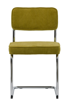 Luxor Eetkamerstoel - Set van 4 - Groen Ribstof