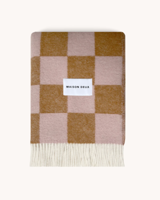Maison Deux plaid Checkerboard Terra Roze