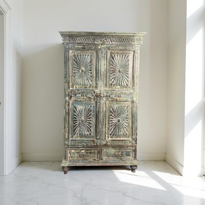 kast 2 deur 2 la blauw uniek