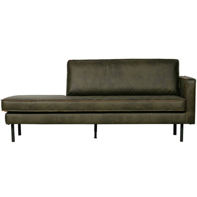 Rodeo daybed rechts ribstof bruin