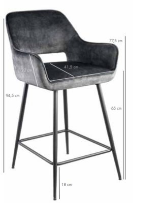 Barstoel Pim Velvet