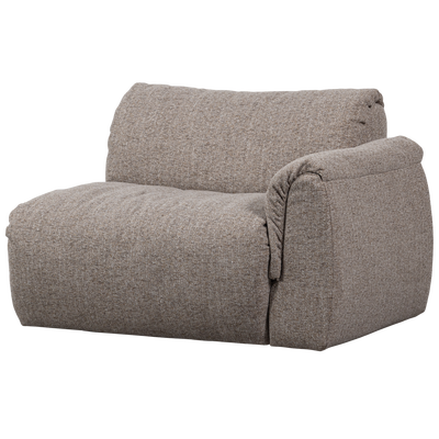 Baggy 1-zits element met arm rechts geweven chenille bruin