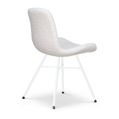 Eetkamerstoel Noa-Fé gestoffeerd - wit onderstel