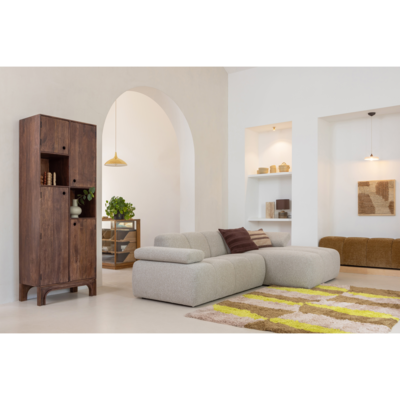1,5-zits bank Mojo met Arm Links Bouclé Beige Melange