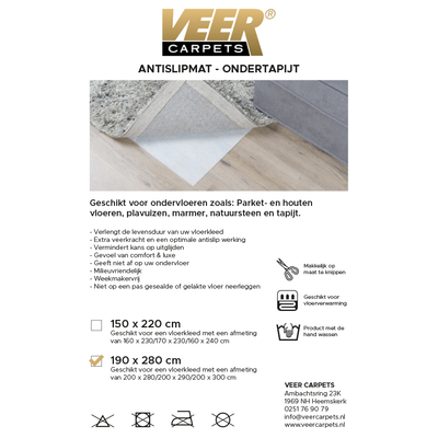 Antislip Ondertapijt