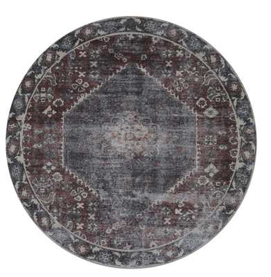 Vloerkleed Madel Rond Rood/Blauw