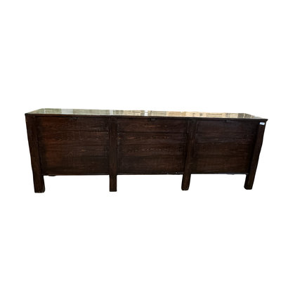 Dressoir 6 deur olijf/groen lak uniek