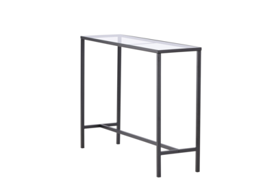 Toa Sidetable - 100 x 30 cm - Zwart met Glas
