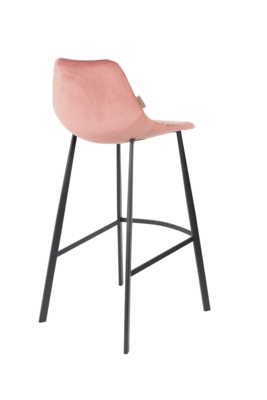 Dutchbone Franky Barkruk Velvet 80 cm - Set van 2