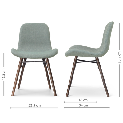 Eetkamerstoel Nena-Fé walnoot houten onderstel