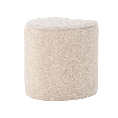 Hartvormige kinderpoef teddystof Jilly