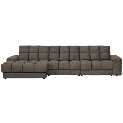Second date chaise longue links velvet antraciet