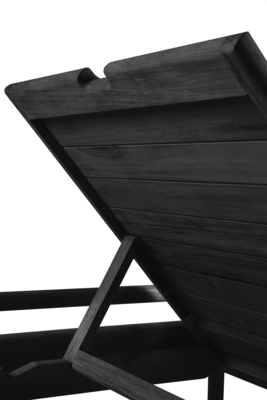 Ethnicraft - Outdoor - Teak Jack adjustable lounger - zwart