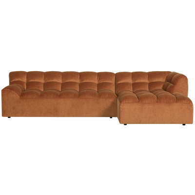 Allure chaise longue rechts geweven stof naturel melange