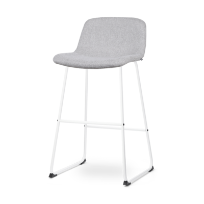 Barkruk Nino-Mats wit 75 cm - Gestoffeerde lage zitting