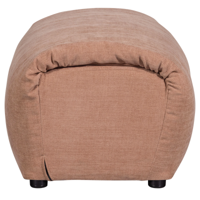 Baggy hocker geweven stof naturel melange