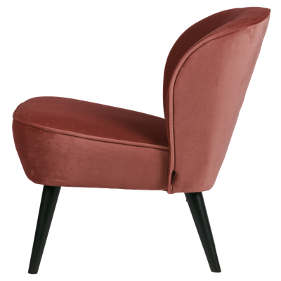 Sara fauteuil velvet bordeauxrood [fsc]