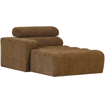 Novi chaise longue element arm links ribstof terra