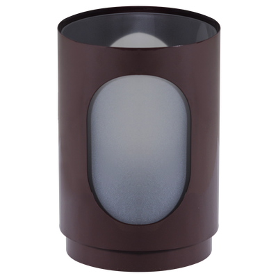 Tavo windlichten metaal/glas bruin - set van 2