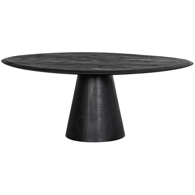 Posture salontafel mangohout zwart o120 cm