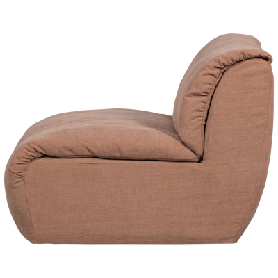 Baggy 1-zits element geweven chenille oudroze