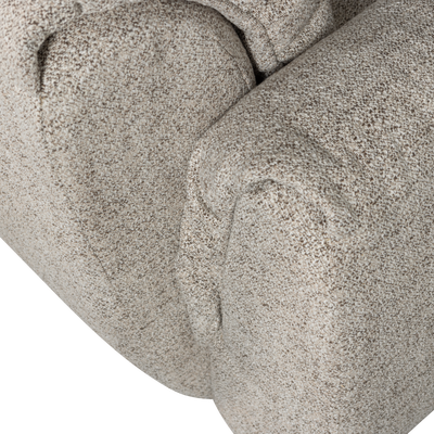 Baggy draaifauteuil geweven stof warmgrijs melange