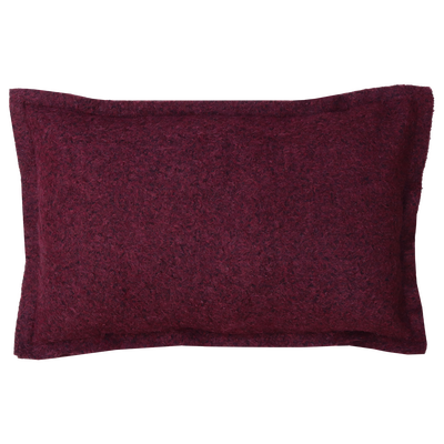 Kussen wol boucle bordeaux