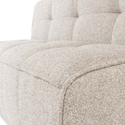 Cluster eetbankje met rugleuning boucle khaki bruin