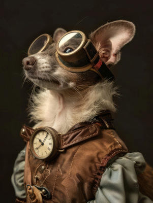 Canvas schilderij van een Rat Terrier hond 80x120 cm