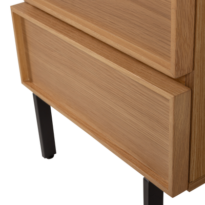 Tours ladekast/nachtkastje 2 lades melamine/mdf naturel