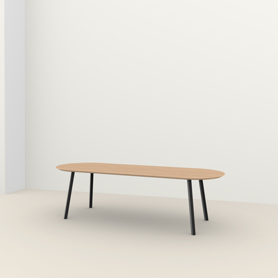 Studio HENK tafel New Classic Plat ovaal, zwart frame - Smart Collectie