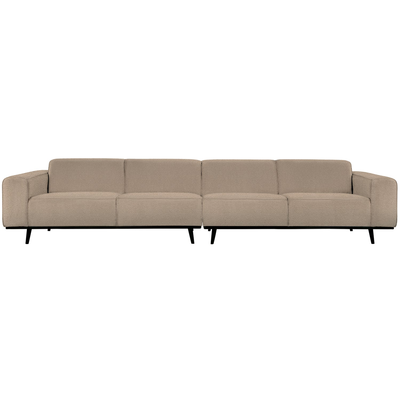 Statement xl 4-zits bank 372 cm lichtbruin melange