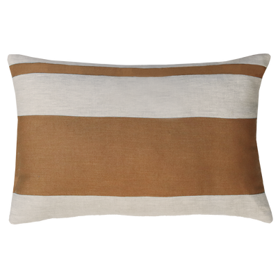 Kussen linnen 2 streep kiezel