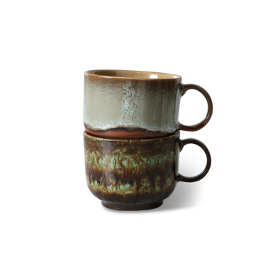 HKliving tea cups Odyssey (set of 2)- 70's Ceramics HKliving tea cups Odyssey (set of 2)- 70's Ceramics