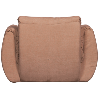 Baggy draaifauteuil geweven stof warmgrijs melange