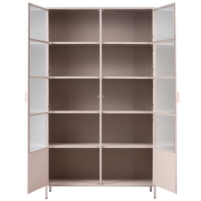 Ronja vitrinekast xl metaal soft pink