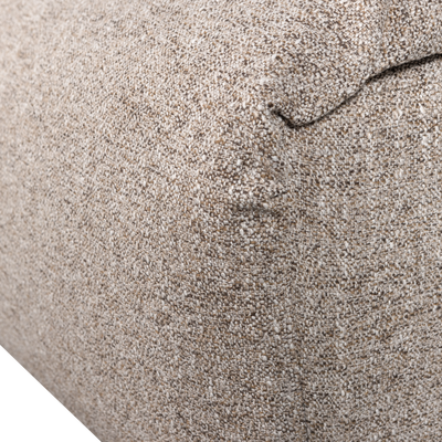 Baggy hocker geweven stof naturel melange