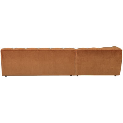 Allure chaise longue links geweven stof naturel melange