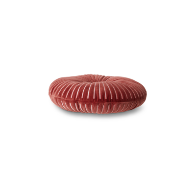 HKliving Round ripple cushion burgundy