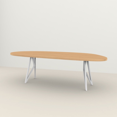 Studio HENK tafel Butterfly Blob - wit frame, hardwax light 3041